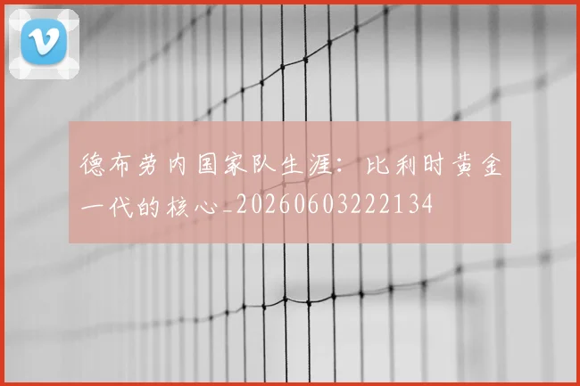 德布劳内国家队生涯：比利时黄金一代的核心_20260603222134